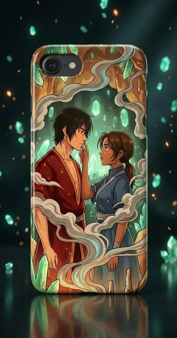 Zuko and Katara share a tender and transformative moment deep within the glowing crystal catacombs of Ba Sing Se., view 2