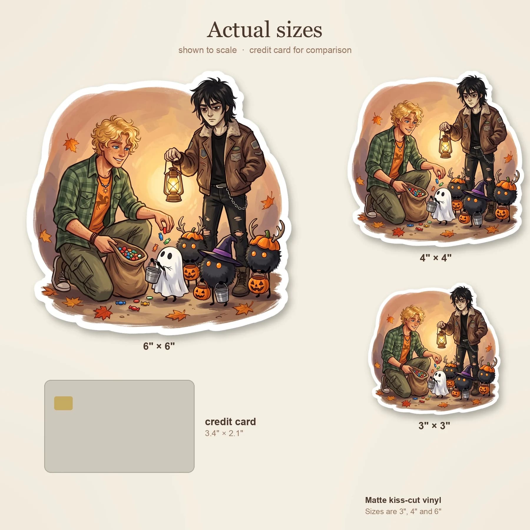 Nico and Will take their adopted cacodemon Cocoa Puffs out for a night of trick-or-treating around the cabins. The little demon carries a plastic pumpkin bucket while the boys wear their casual camp H, view 4