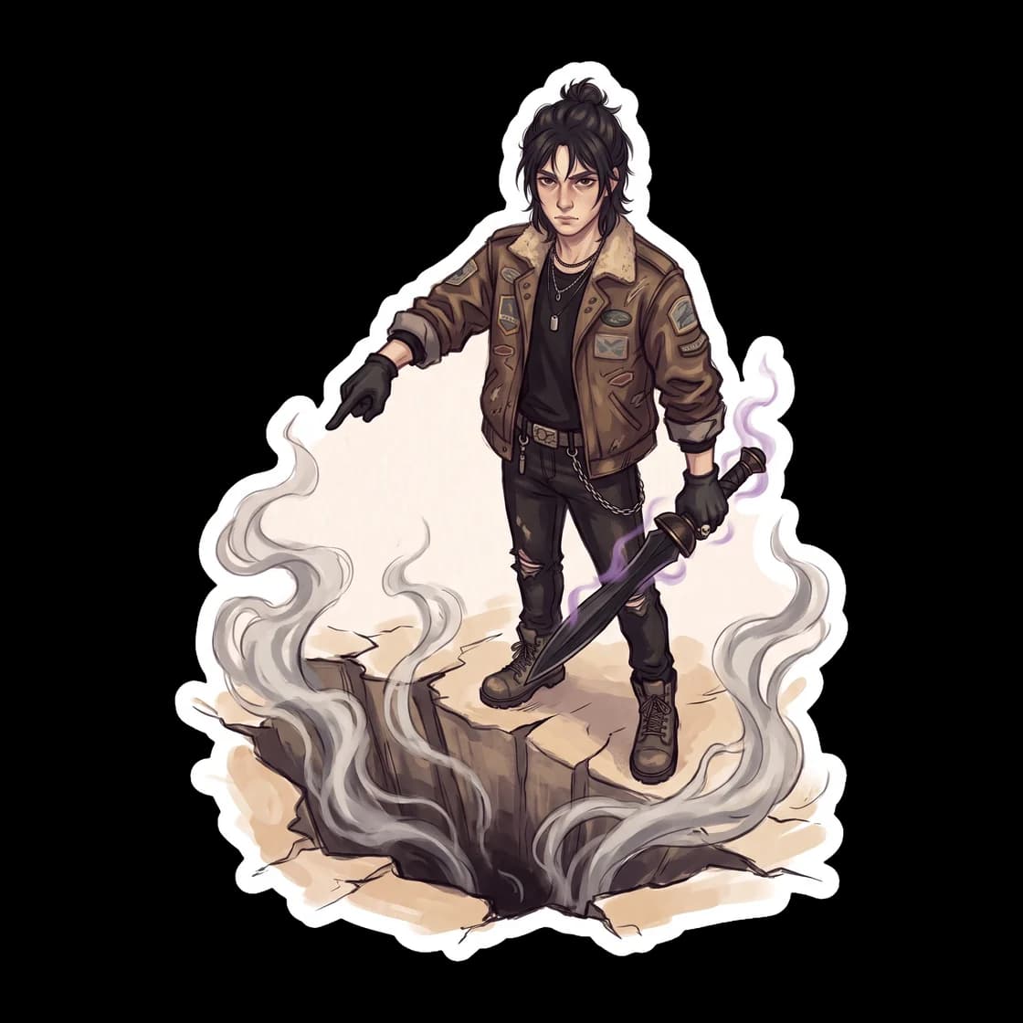 Nico stepping into his power and banishing Minos, the earth cracking beneath his boots as dark energy swirls around his outstretched hand. It captures the exact moment he claims his true title as the 