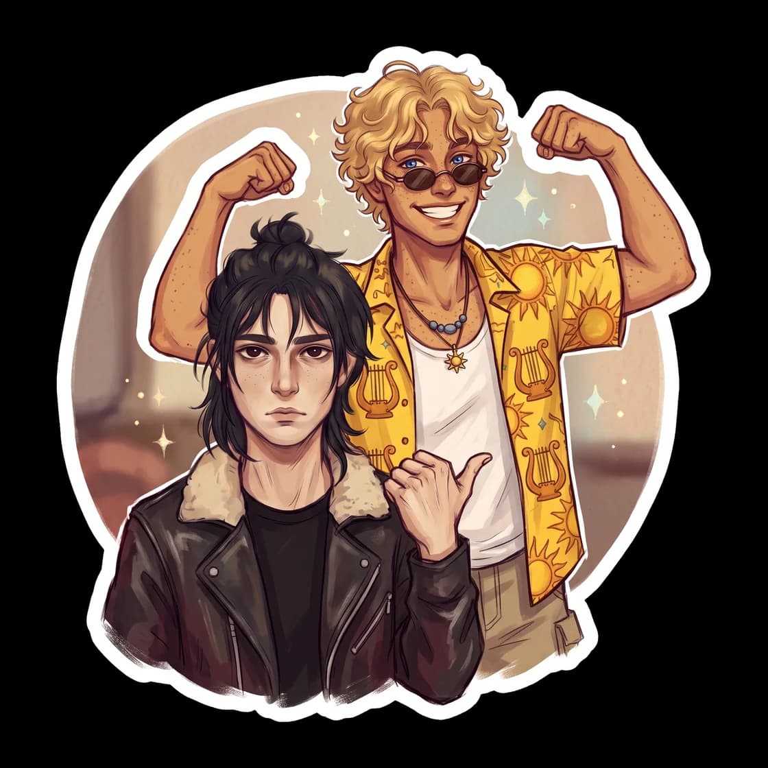 Nico di Angelo delivering his iconic confession with casual confidence, featuring the famous quote surrounded by subtle skull and wave motifs. A defining character growth moment for the ghost king, ca