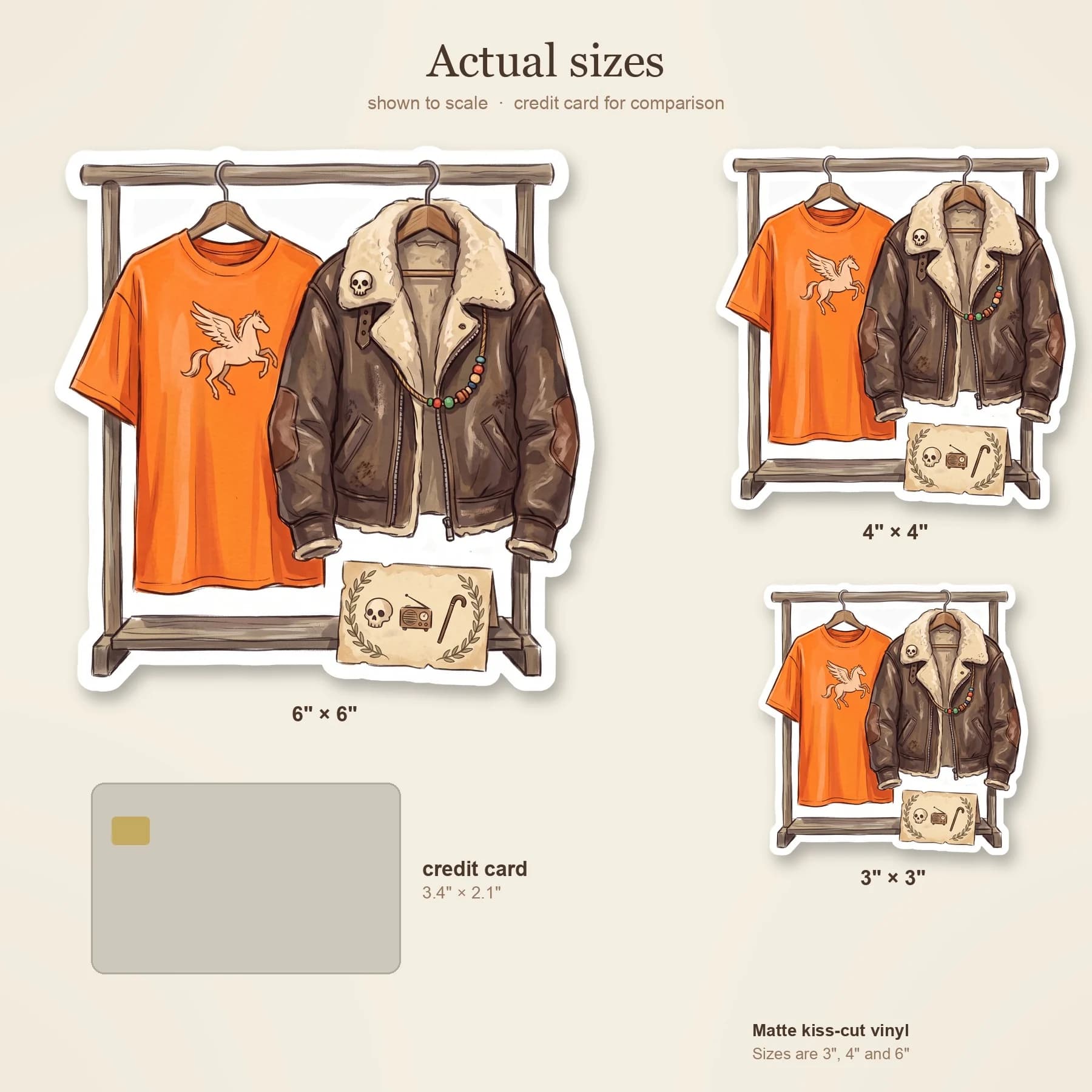 A folded pile of iconic demigod laundry featuring Nico's worn brown aviator jacket resting on top of Will's bright orange camp shirt. The clothing is draped together in a subtle nod to their relations, view 4
