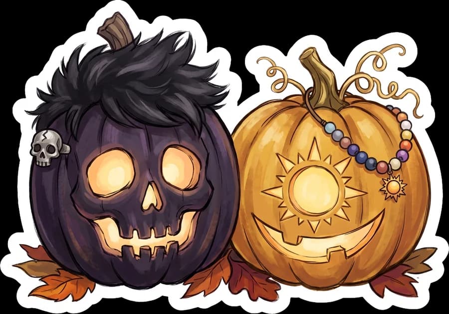 Skull and sun lanterns