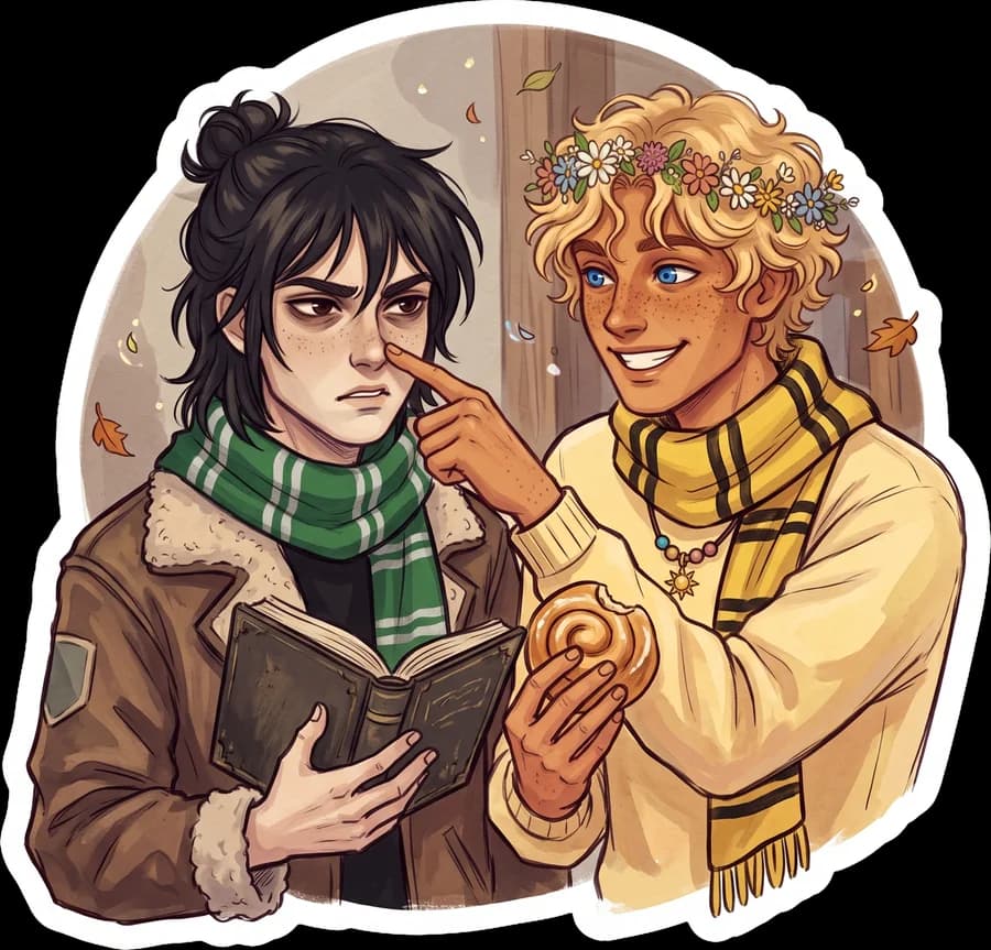 Slytherin and hufflepuff style scarf
