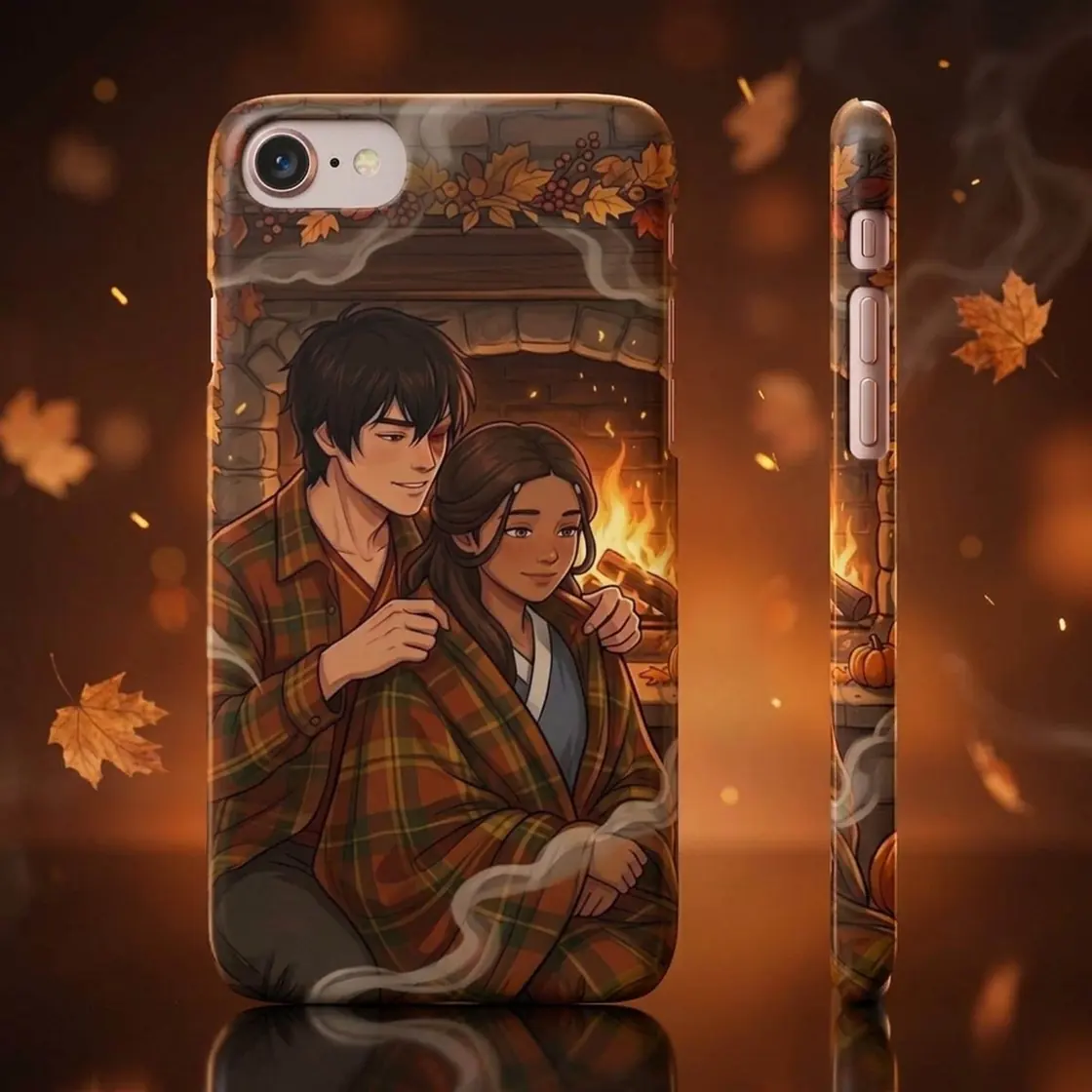 Zuko and Katara share a warm autumn afternoon together bundled up against the crisp fall weather., view 2