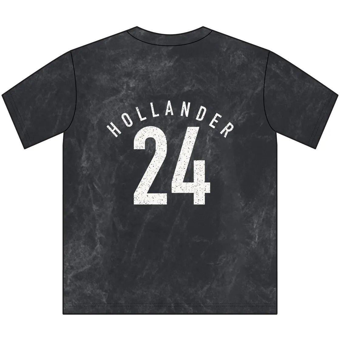 A vintage distressed design showcasing Shane Hollander and his iconic number twenty four for true fans of the ice., view 7