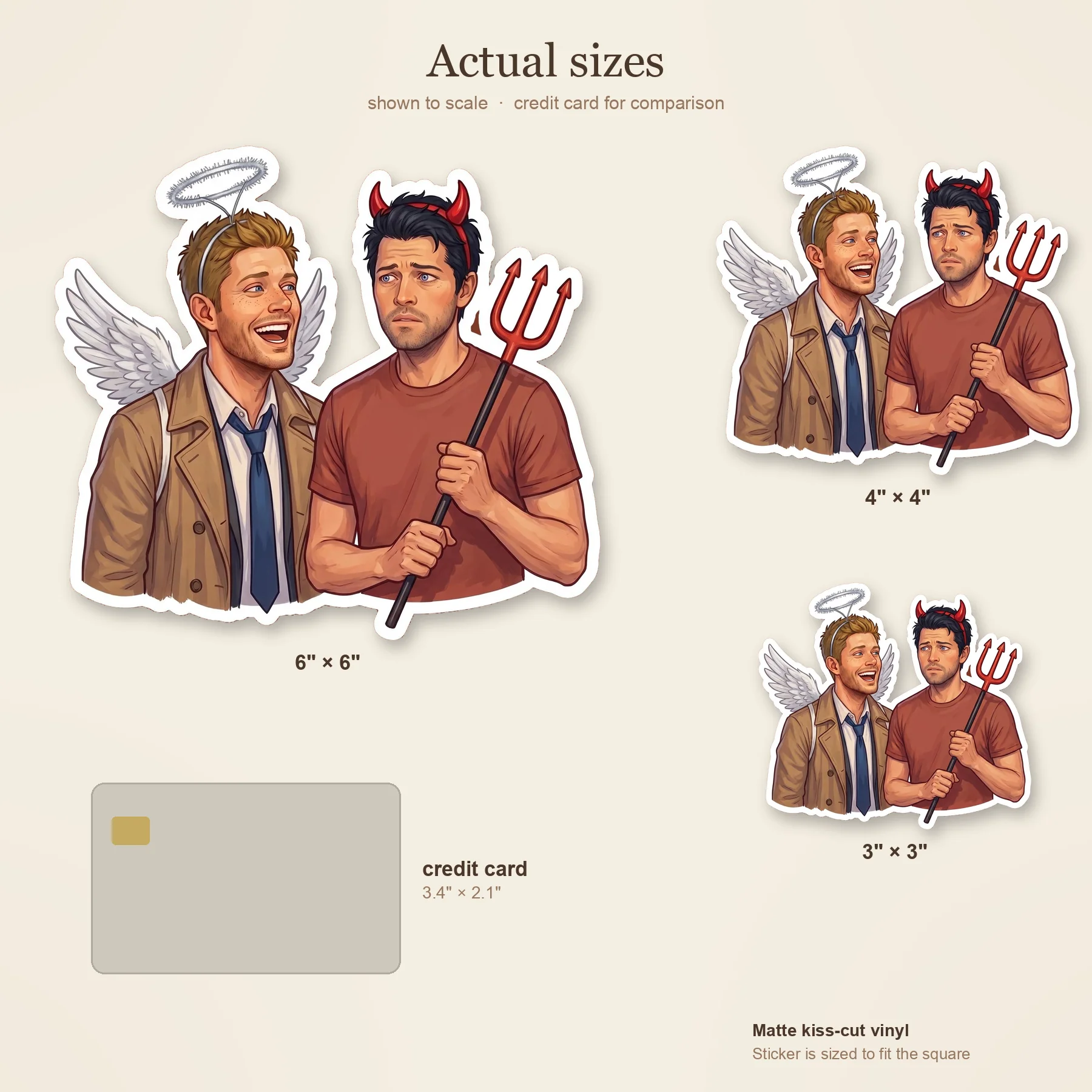Dean and Cas pull off a clever Halloween costume swap by dressing as a devil and an angel., view 3