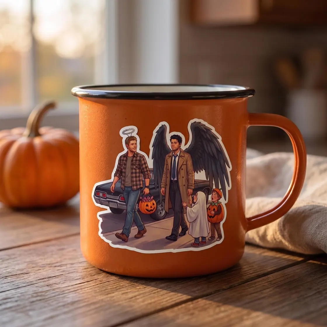 Create your own fun collection of Dean and Castiel dressed up in various festive Halloween costumes., view 4