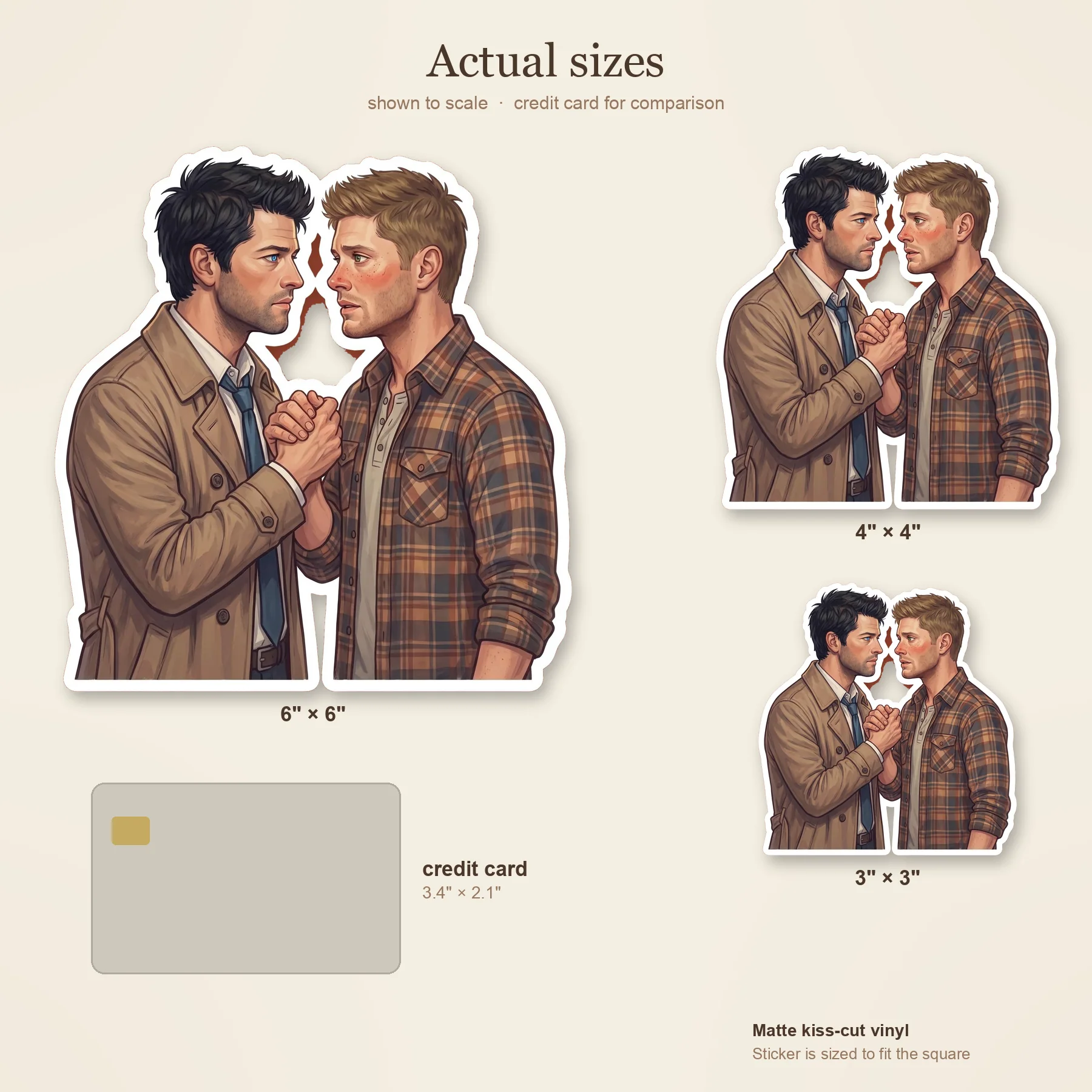 Dean and Castiel gently hold hands in a quiet moment of profound connection and unspoken affection., view 3