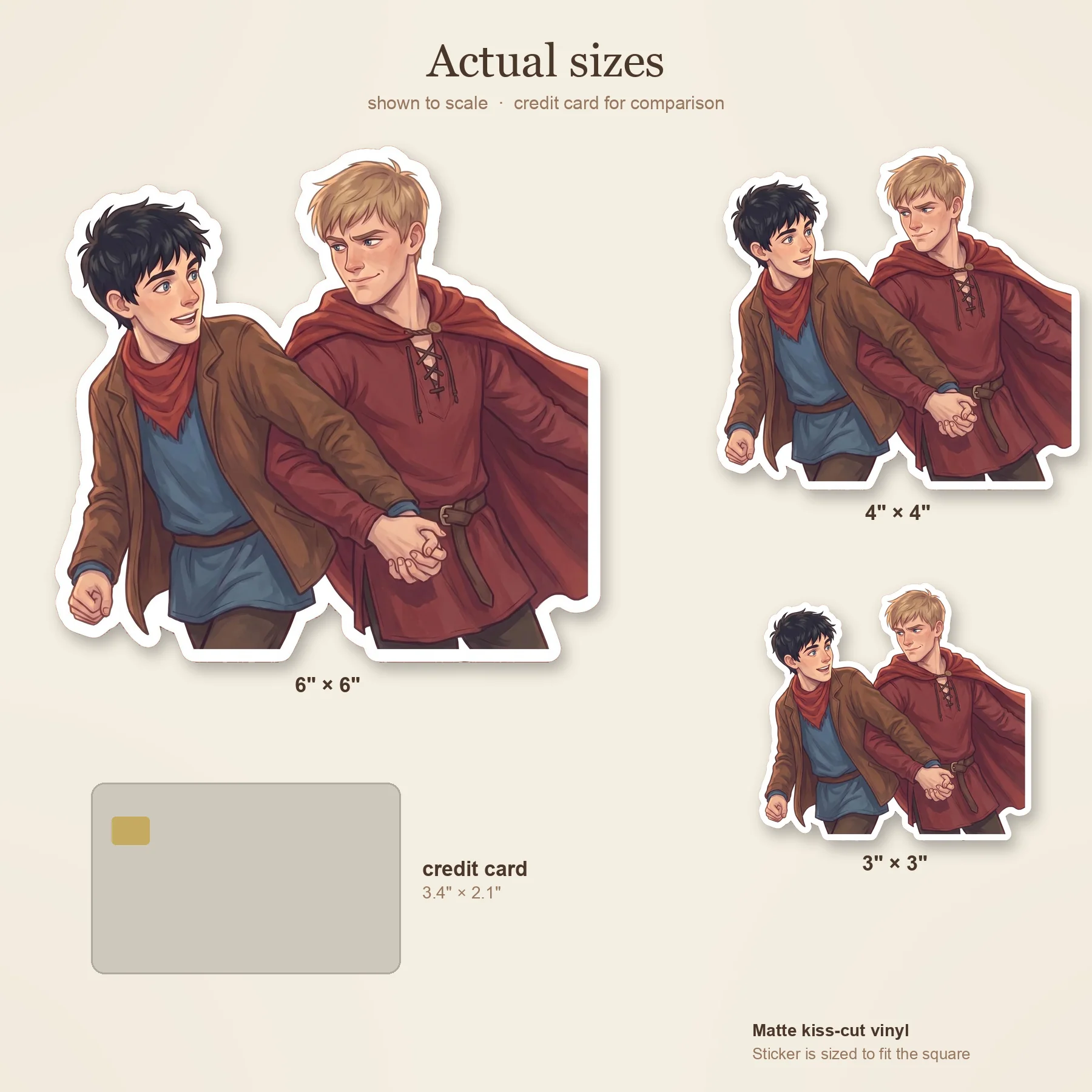 Arthur firmly grabs Merlin by the hand to pull him quickly out of a dangerous situation., view 3