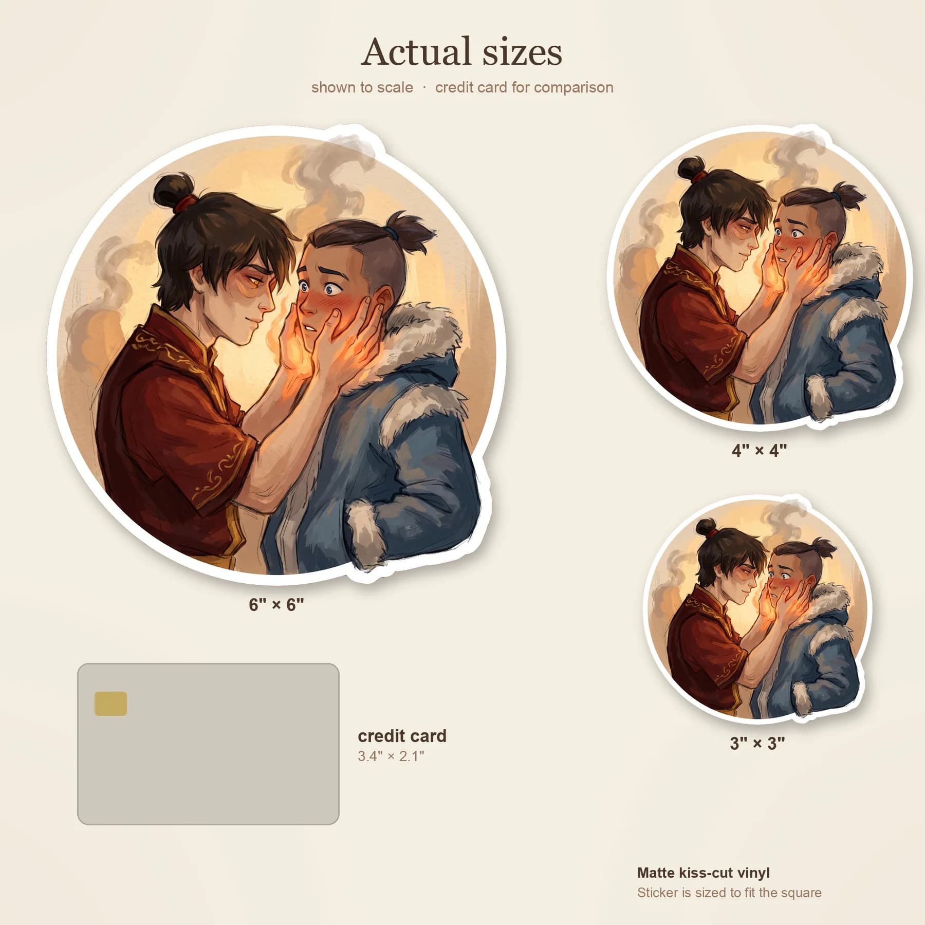 Zuko gently presses his naturally warm firebending hands against Sokka's freezing cheeks to thaw him out., view 3