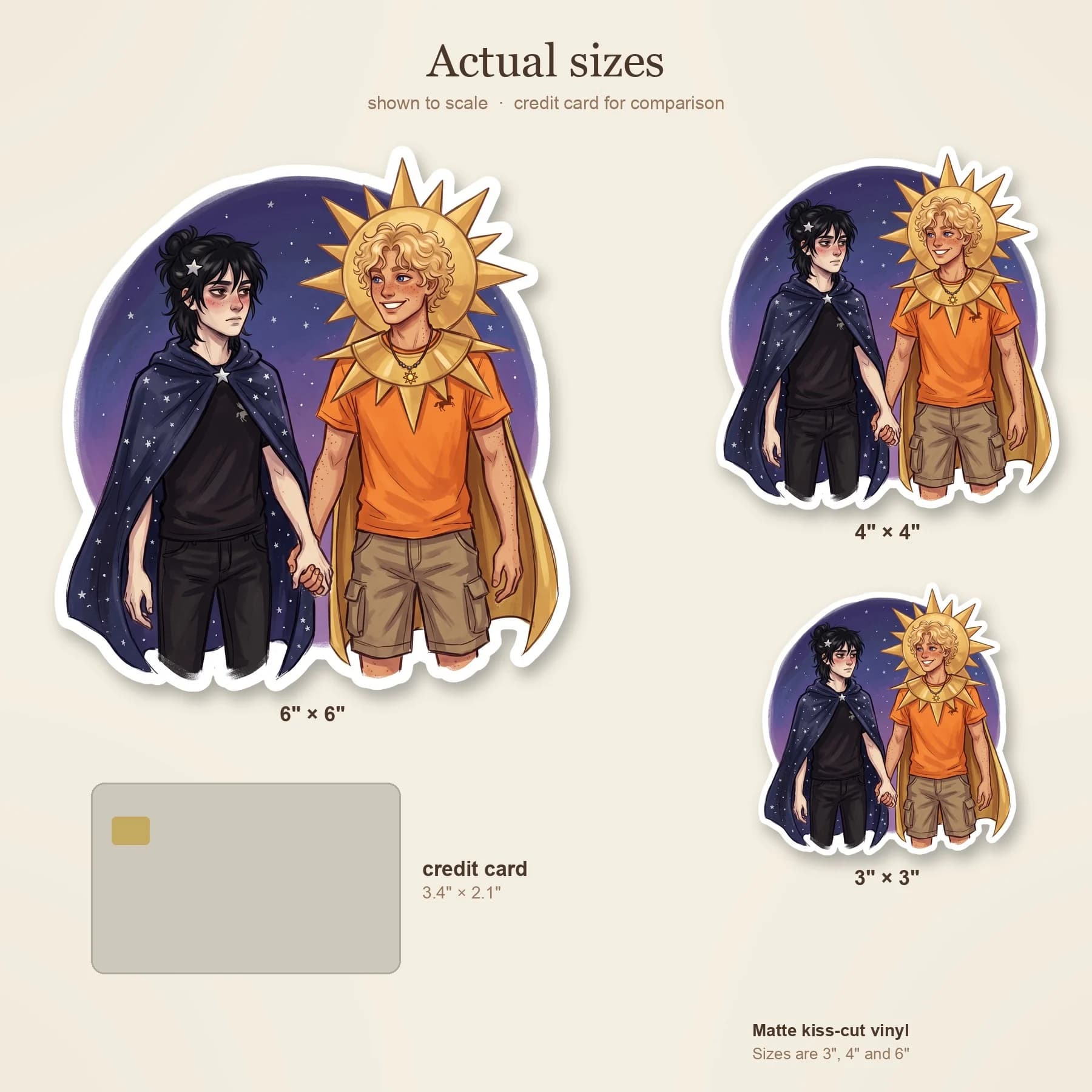Will and Nico embrace in their matching celestial costumes, a playful nod to their journey through the depths of Tartarus. Will radiates gentle warmth in a golden sun tunic, while Nico wears a midnigh, view 4
