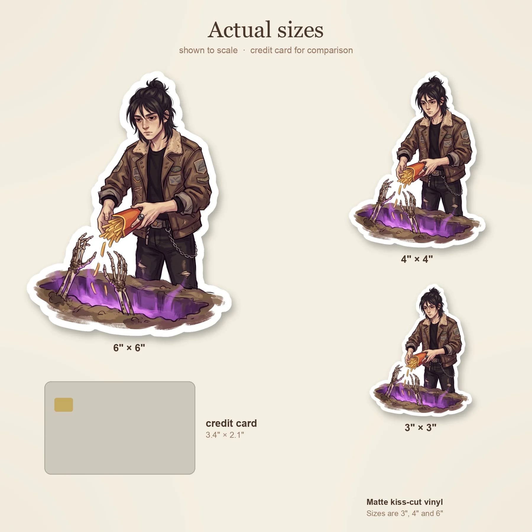 Nico di Angelo uses a fast food kid's meal and soda to summon the dead in this illustrated scene. He wears his aviator jacket and a grumpy expression as skeletal hands rise from the shadows., view 4