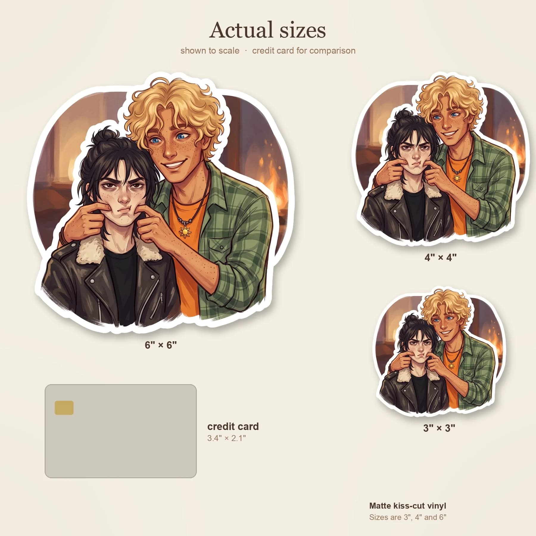 Will uses both hands to affectionately squish Nico's cheeks together, forcing his lips into a tiny pout. Nico glares up at the taller boy, though the faint blush on his face betrays his lack of actual, view 4