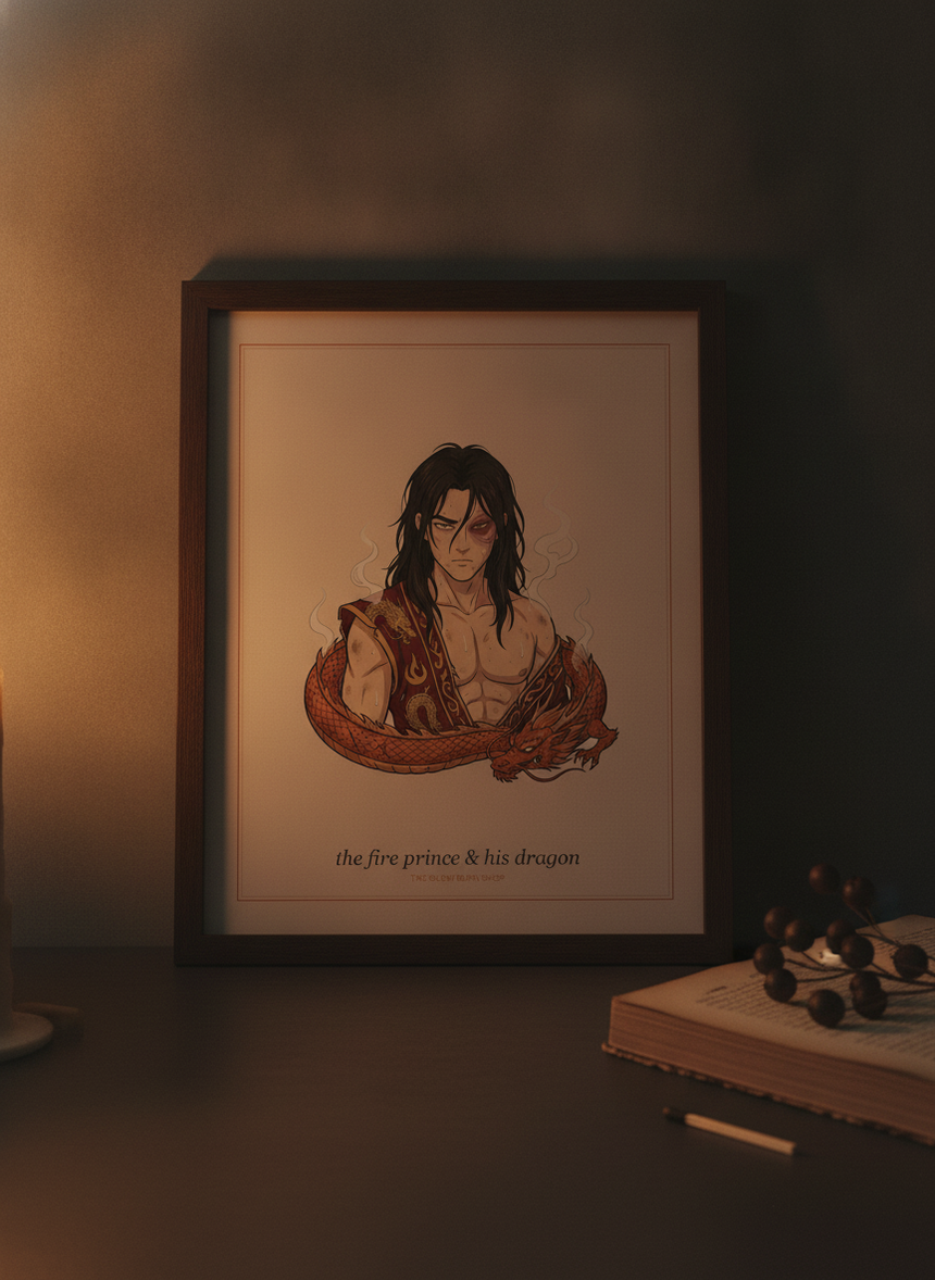 steamy fire prince printable art