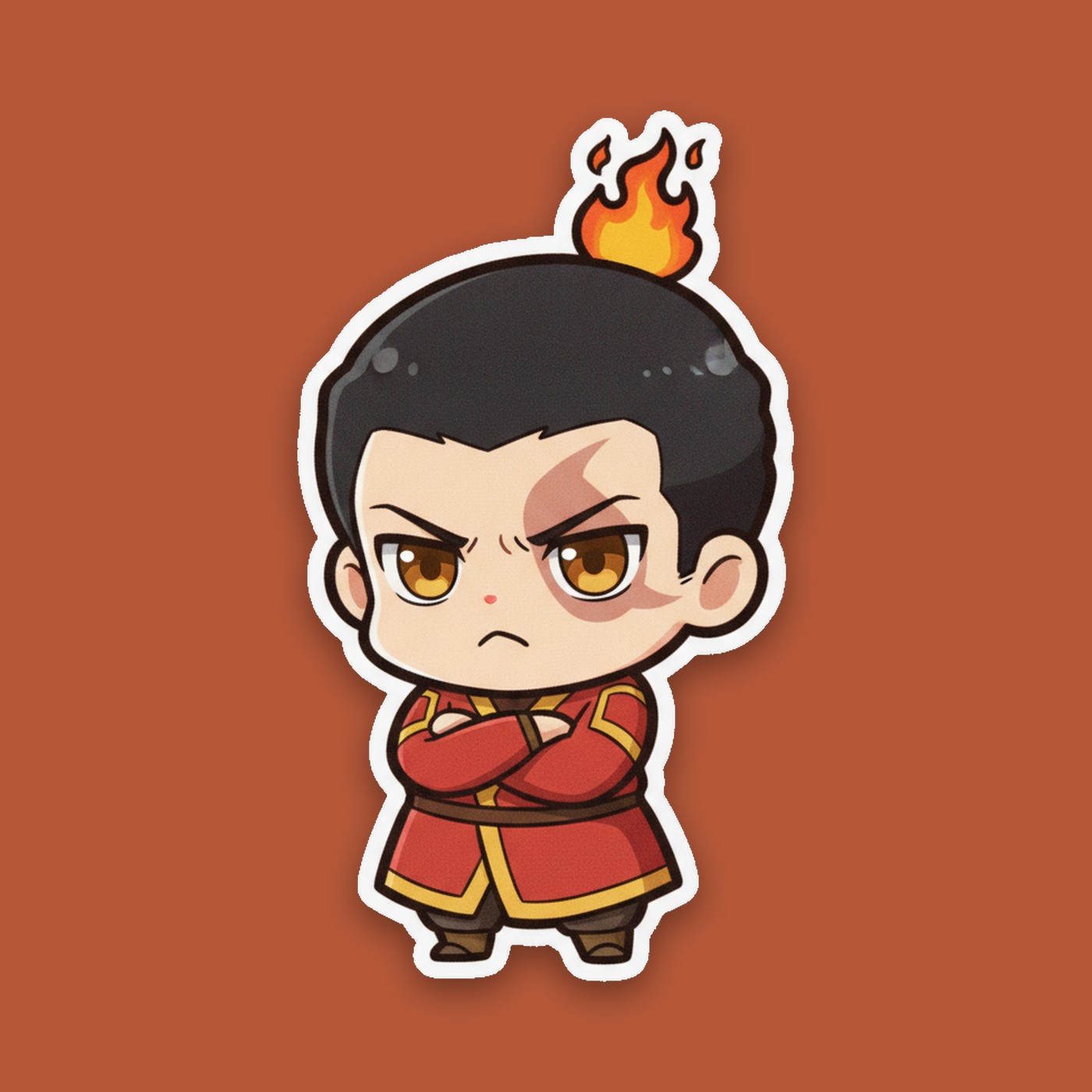Chibi Fire Prince Sticker