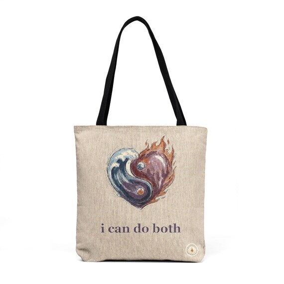 i can do both — fire & water bi tote